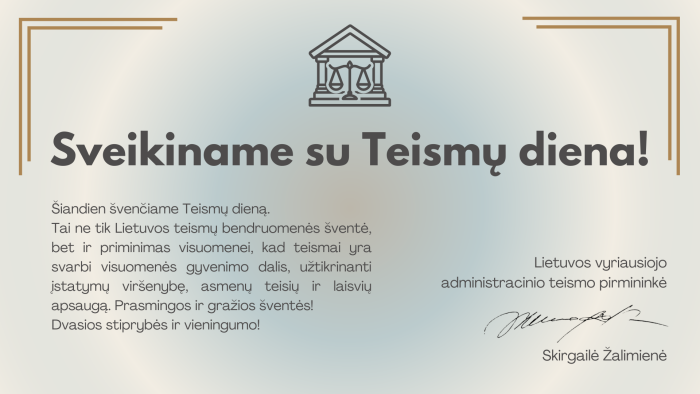 Sveikiname su Teismų diena!